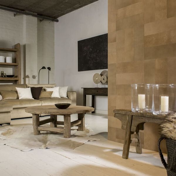 WallArt Kožen&eacute; n&aacute;stěnn&eacute; panely Nathan vintage hněd&eacute; 16 ks