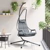 vidaXL Visející křeslo ve tvaru vejce Antracit 94 x 107 x 196.5 cm