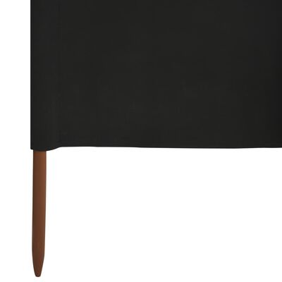 vidaXL 9dílná zástěna proti větru textil 1200 x 160 cm černá