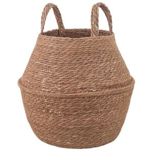 vidaXL Květin&aacute;č s &uacute;chyty Př&iacute;rodn&iacute; &Oslash; 22 x 20 cm 100% mořsk&aacute; tr&aacute;va