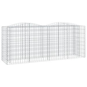 vidaXL Klenutý gabion vyvýšený záhon 200x50x100 cm pozinkované železo