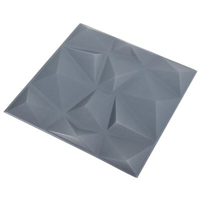 vidaXL 3D nástěnné panely 48 ks 50 x 50 cm diamant šedé 12 m²
