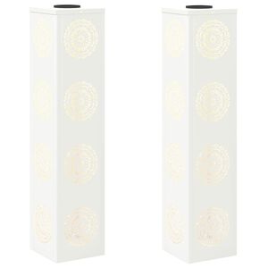 vidaXL Sol&aacute;rn&iacute; LED Cestovn&iacute; Světlo 2 ks Tepl&aacute; b&iacute;l&aacute; 18 x 18 x 80 cm