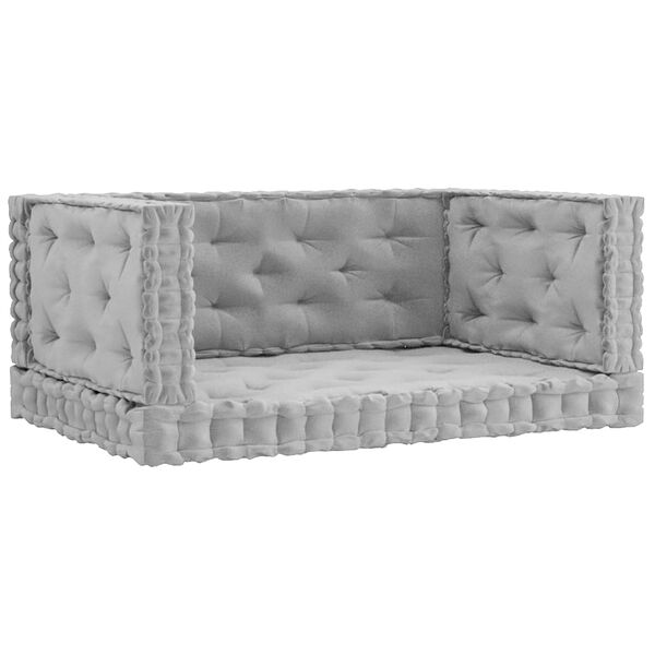 vidaXL Podu&scaron;ky na n&aacute;bytek z palet 4 ks &scaron;ed&eacute; bavlna