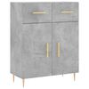 vidaXL Skř&iacute;ň highboard betonově &scaron;ed&aacute; 69,5x34x180 cm kompozitn&iacute; dřevo