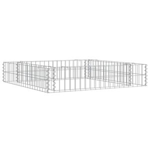 vidaXL Gabionov&yacute; vyv&yacute;&scaron;en&yacute; z&aacute;hon pozinkovan&aacute; ocel 100 x 100 x 20 cm