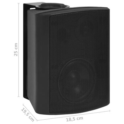 vidaXL Nástěnné stereo reproduktory 2 ks černé interiér exteriér 100 W
