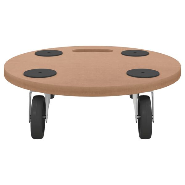 vidaXL Přepravn&iacute; voz&iacute;ky 6 ks kulat&eacute; kompozitn&iacute; dřevo