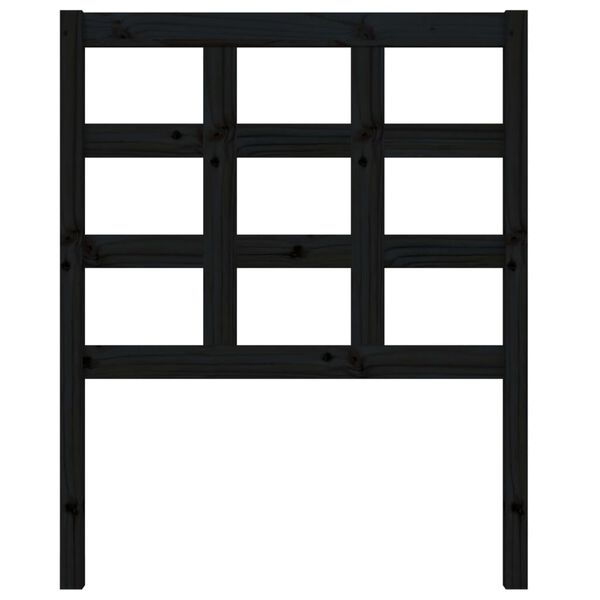 vidaXL Čelo postele čern&eacute; 80,5 x 4 x 100 cm masivn&iacute; borovice