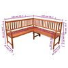 vidaXL Zahradn&iacute; rohov&aacute; lavice s podu&scaron;kami 150 cm masivn&iacute; ak&aacute;cie