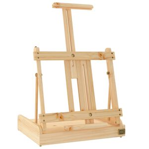 vidaXL Stoln&iacute; mal&iacute;řsk&yacute; stojan se z&aacute;suvkou 41,5x37x12 cm masivn&iacute; buk