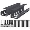 vidaXL Tray na kabely pod stolem 2 ks Antracitov&aacute; 43 x 10 x 10 cm Ocel