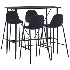 vidaXL 5d&iacute;ln&yacute; barov&yacute; set textil čern&yacute;