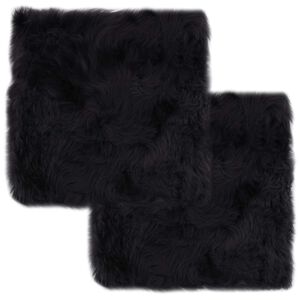 vidaXL Podsed&aacute;ky na židle 2 ks &scaron;ed&eacute; 40 x 40 cm prav&aacute; ovč&iacute; kůže