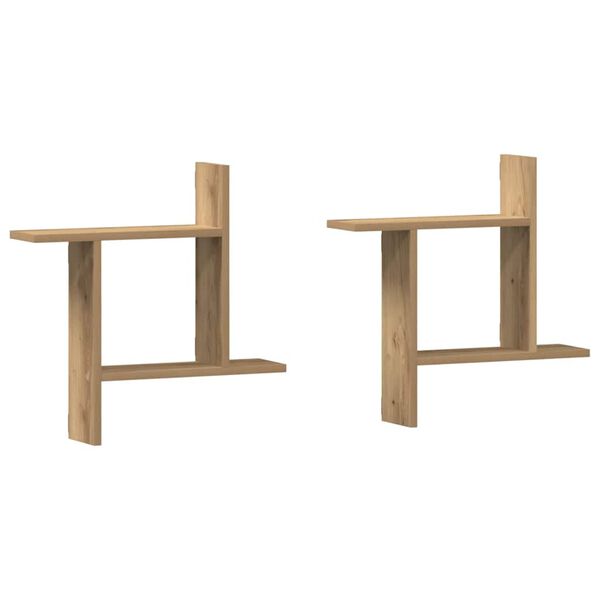 vidaXL Stojany na rostliny 2 ks dub artisan 50 x 12 x 50 cm kompozit