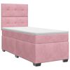vidaXL Postel boxspring s matrac&iacute; s čelo Růžov&aacute; 90 x 200 cm Samet