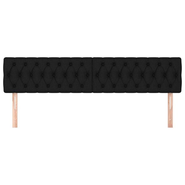 vidaXL Čela postele čern&aacute; 200x7x78/88 cm l&aacute;tka