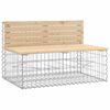 vidaXL Zahradn&iacute; lavice gabionov&yacute; design 103x70x65 cm masivn&iacute; borovice