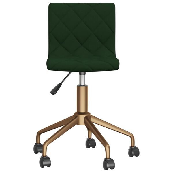 vidaXL Otočn&eacute; j&iacute;deln&iacute; židle 2 ks tmavě zelen&eacute; samet