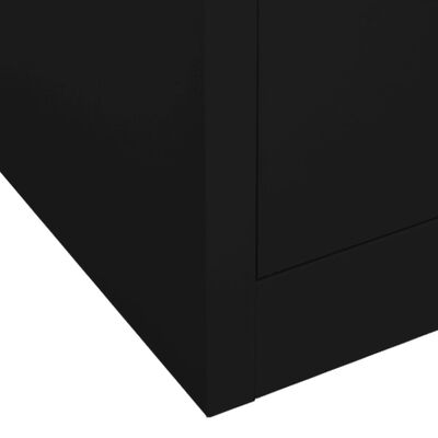 vidaXL Šatní skříň černá 80 x 50 x 180 cm ocel