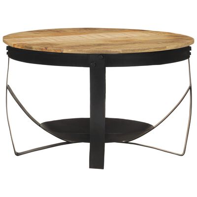 vidaXL Konferenční stolek Ø 68 x 43 cm masivní mangovník a železo