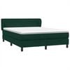 vidaXL Box spring postel s matrac&iacute; tmavě zelen&aacute; 160x220 cm samet