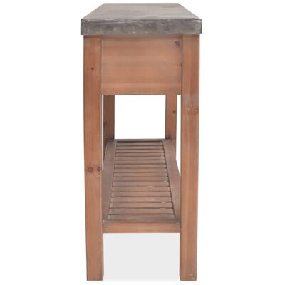 vidaXL Konzolový stolek z masivního jedlového dřeva 122 x 35 x 80 cm