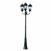 Zahradn&iacute; lampa Brighton se 3 rameny, 230 cm, tmavě zelen&aacute; / čern&aacute;