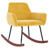 vidaXL Houpací křeslo žluté samet