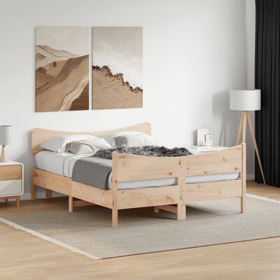 vidaXL Rám postele s čelem 160 x 200 cm masivní borové dřevo
