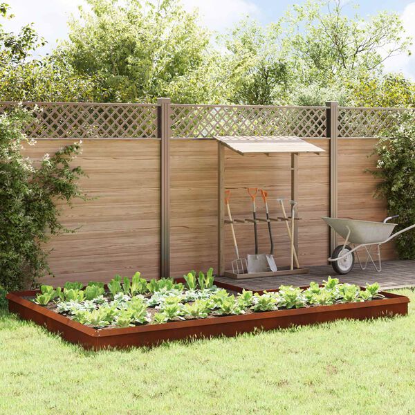 vidaXL Hlem&yacute;žďov&aacute; oplocen&iacute; 16 pcs Rezav&aacute; Povětrnostně odoln&aacute; ocel