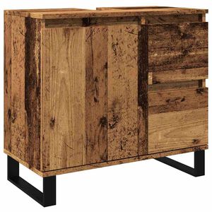 vidaXL Koupelnov&aacute; skř&iacute;ňka pod umyvadlo old wood 65x33x60 cm kompozit