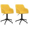 vidaXL Otočn&eacute; j&iacute;deln&iacute; židle 2 ks žlut&eacute; textil