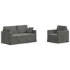 vidaXL Set pohovek 2 pcs Tmavě &scaron;ed&aacute; 158 x 78 x 80 cm samet