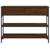 vidaXL Konzolov&yacute; stolek hněd&yacute; dub 100 x 25 x 75 cm kompozitn&iacute; dřevo