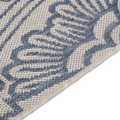 vidaXL Venkovní hladce tkaný koberec 80 x 150 cm modrý vzor