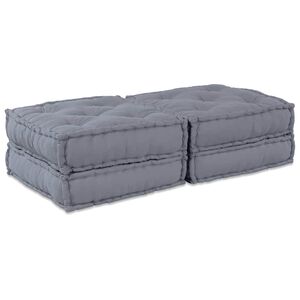vidaXL Modulov&aacute; pohovka 2 ks Textil &Scaron;ed&aacute; 140 x 70 x 36 cm