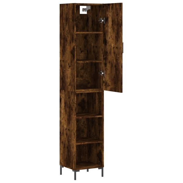 vidaXL Skř&iacute;ň highboard kouřov&yacute; dub 34,5 x 34 x 180 cm kompozitn&iacute; dřevo