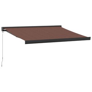 vidaXL Ručně zatahovac&iacute; mark&yacute;za hněd&aacute; 350 x 250 cm