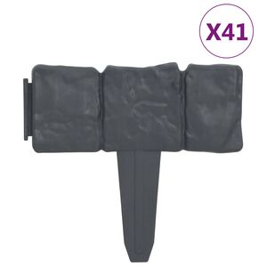 vidaXL Travn&iacute; lem kamenn&yacute; vzhled 41 ks plast 10 m