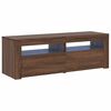 vidaXL TV skř&iacute;ňka s LED osvětlen&iacute;m hněd&yacute; dub 120 x 35 x 40 cm