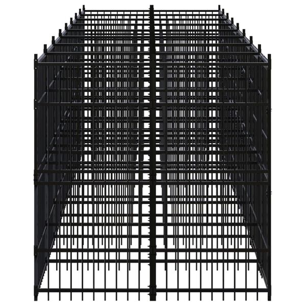 vidaXL Venkovn&iacute; ps&iacute; kotec ocel 14,75 m&sup2;