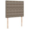 vidaXL Box spring postel s matrac&iacute; a LED taupe 120x190 cm textil