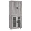 vidaXL Skř&iacute;ň highboard &scaron;ed&aacute; sonoma 69,5 x 34 x 180 cm kompozitn&iacute; dřevo