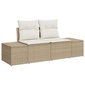 vidaXL Zahradní sofa Béžová 123 x 62 x 69cm polyratan