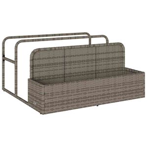 vidaXL Plovouc&iacute; &uacute;ložn&yacute; prostor k baz&eacute;nu &scaron;ed&yacute; 110 x 100 x 57 cm polyratan