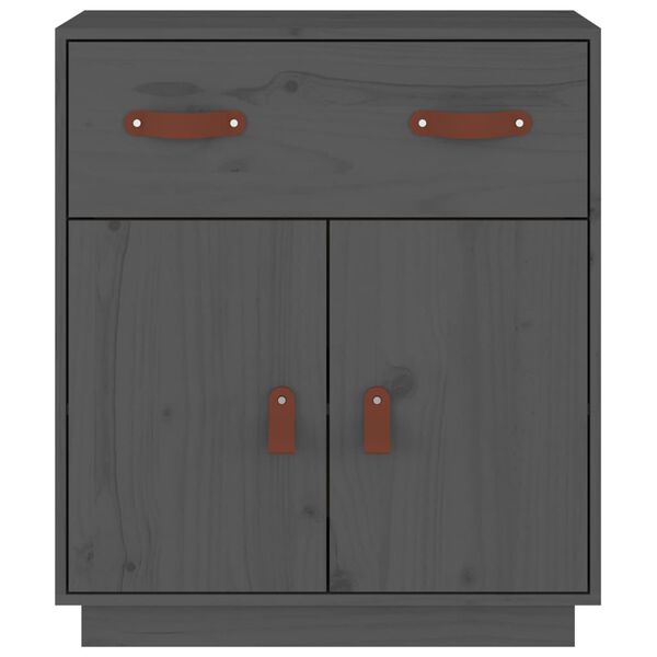 vidaXL Příborník šedý 65,5 x 40 x 75 cm masivní borové dřevo