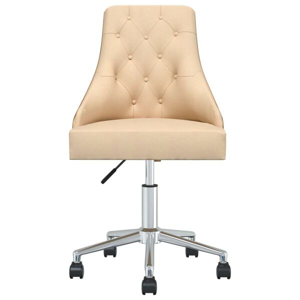 vidaXL Otočn&aacute; j&iacute;deln&iacute; židle kr&eacute;mov&aacute; textil