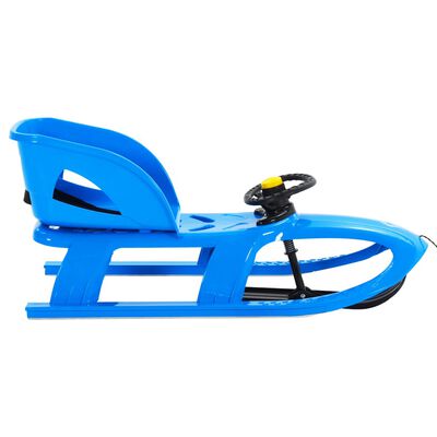 vidaXL Sáně se sedadlem a volantem modré 102,5x40x23 cm polypropylen