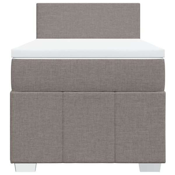 vidaXL Box spring postel s matrac&iacute; taupe 90x200 cm textil